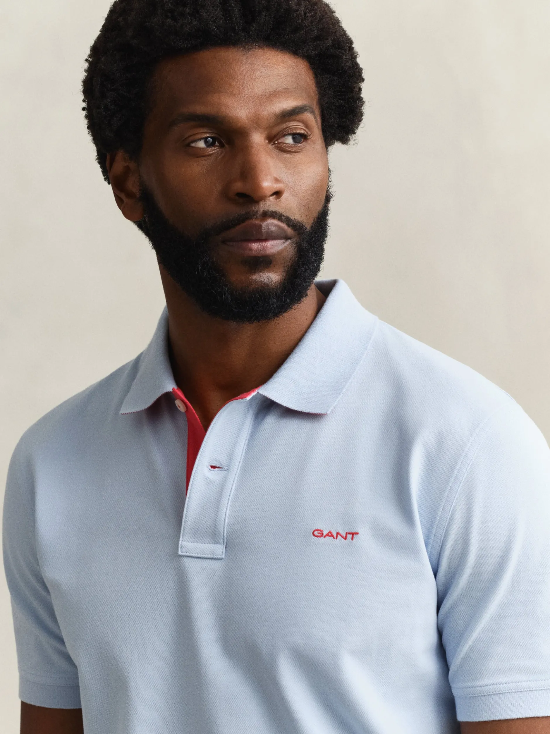 Gant Herren Poloshirt in hellblau - Ärmel: kurzarm
