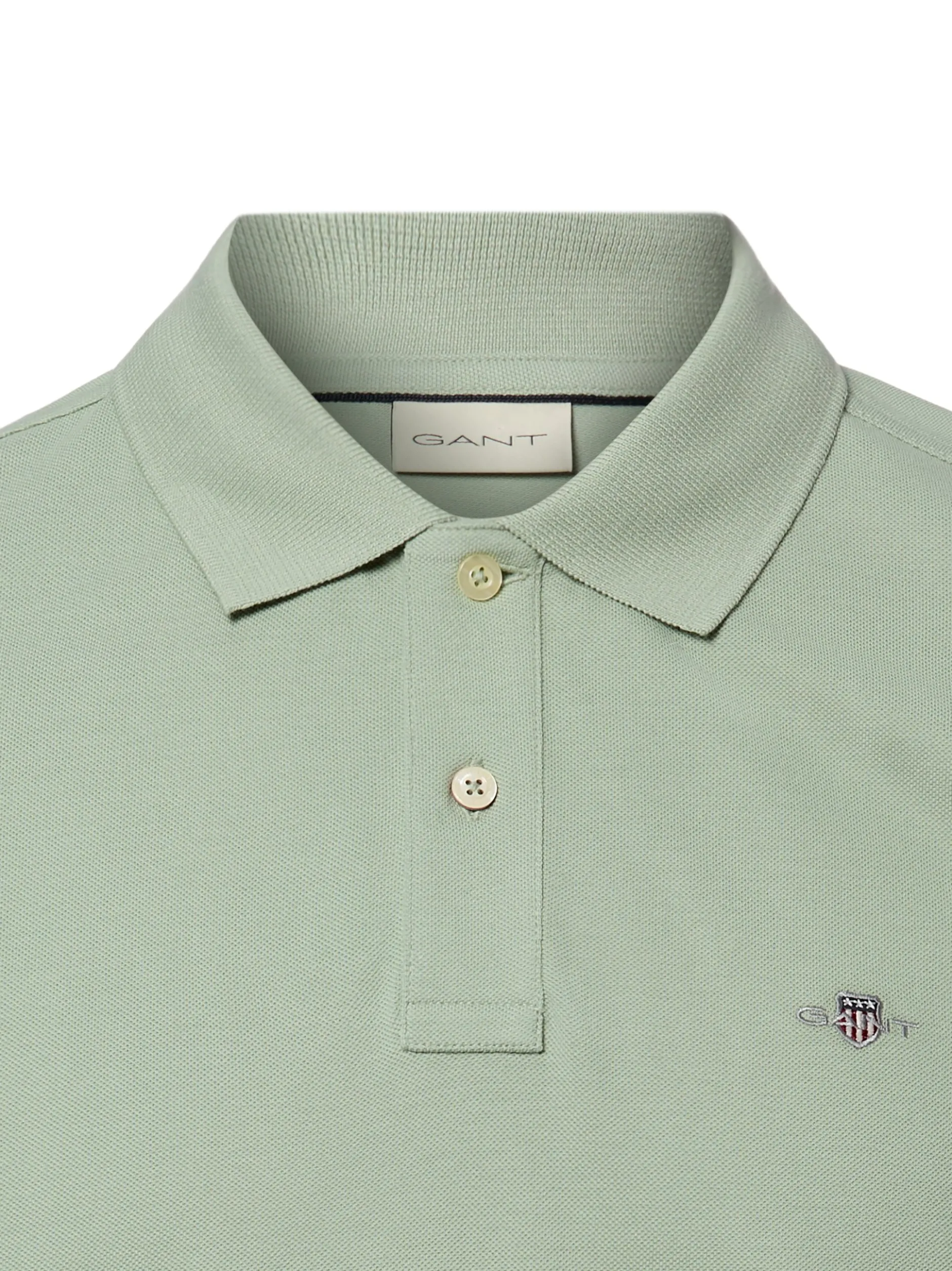 Gant Herren Poloshirt in lind - Ausschnitt: Polokragen