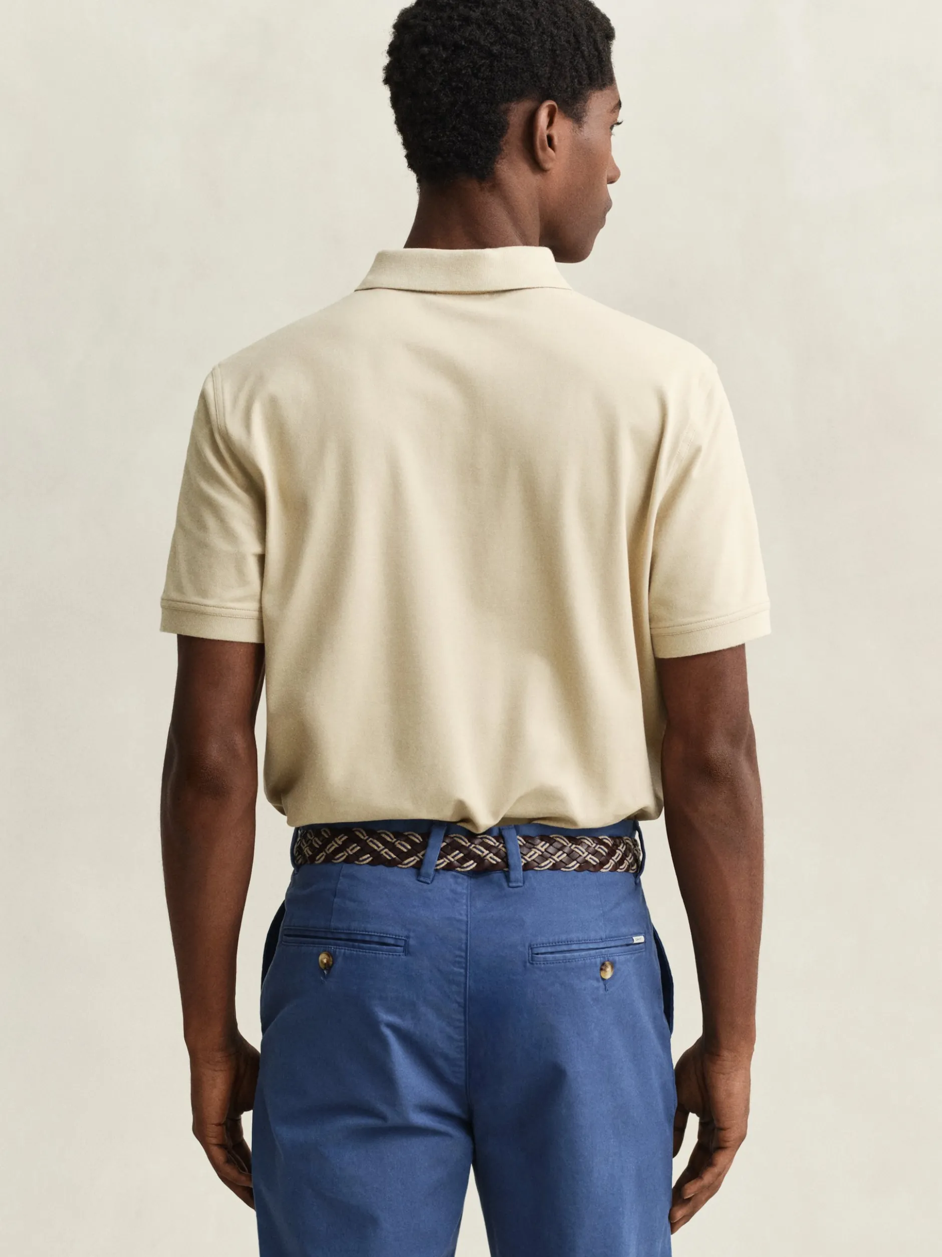 Gant Herren Poloshirt in melange - Ärmel: kurzarm