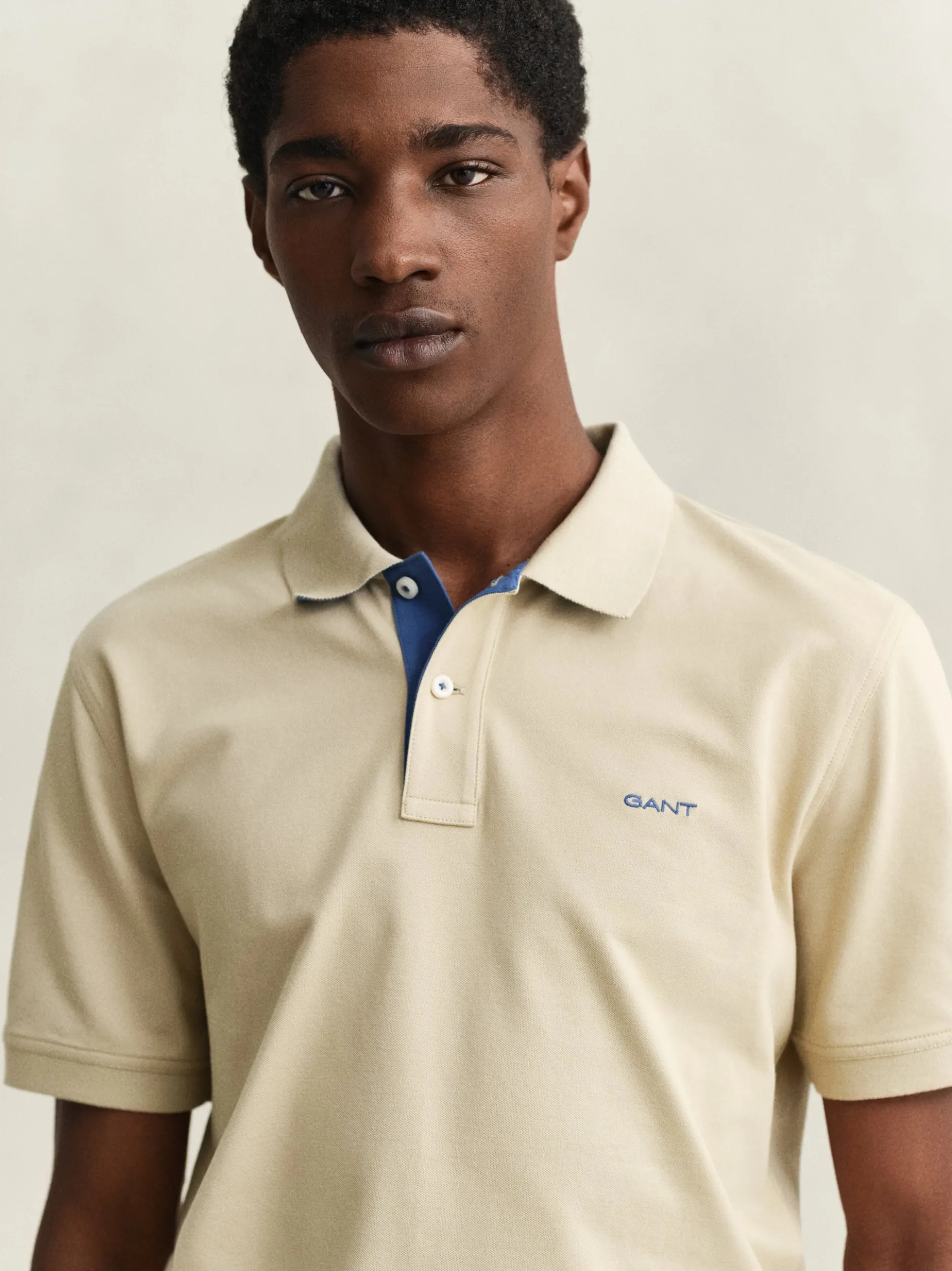 Gant Herren Poloshirt in melange - Ärmel: kurzarm