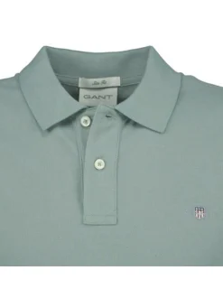 Gant Herren Poloshirt in mint - Ausschnitt: Polokragen