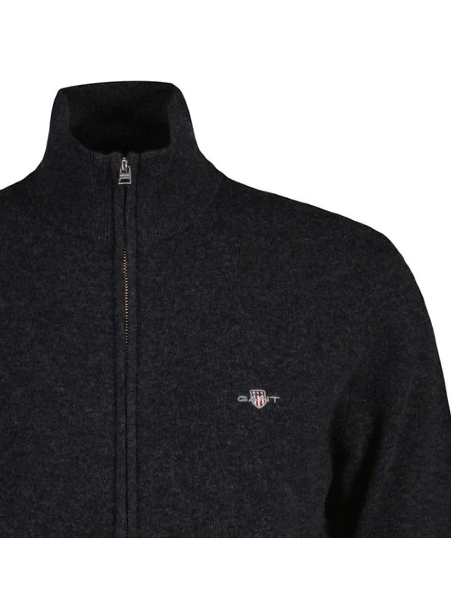 Gant Herren Strickjacke in anthrazit - Ärmel: langarm