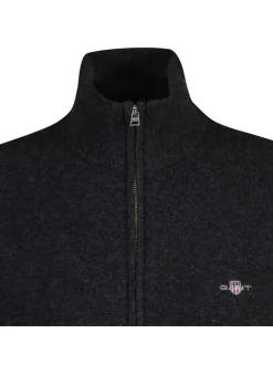 Gant Herren Strickjacke in anthrazit - Ärmel: langarm
