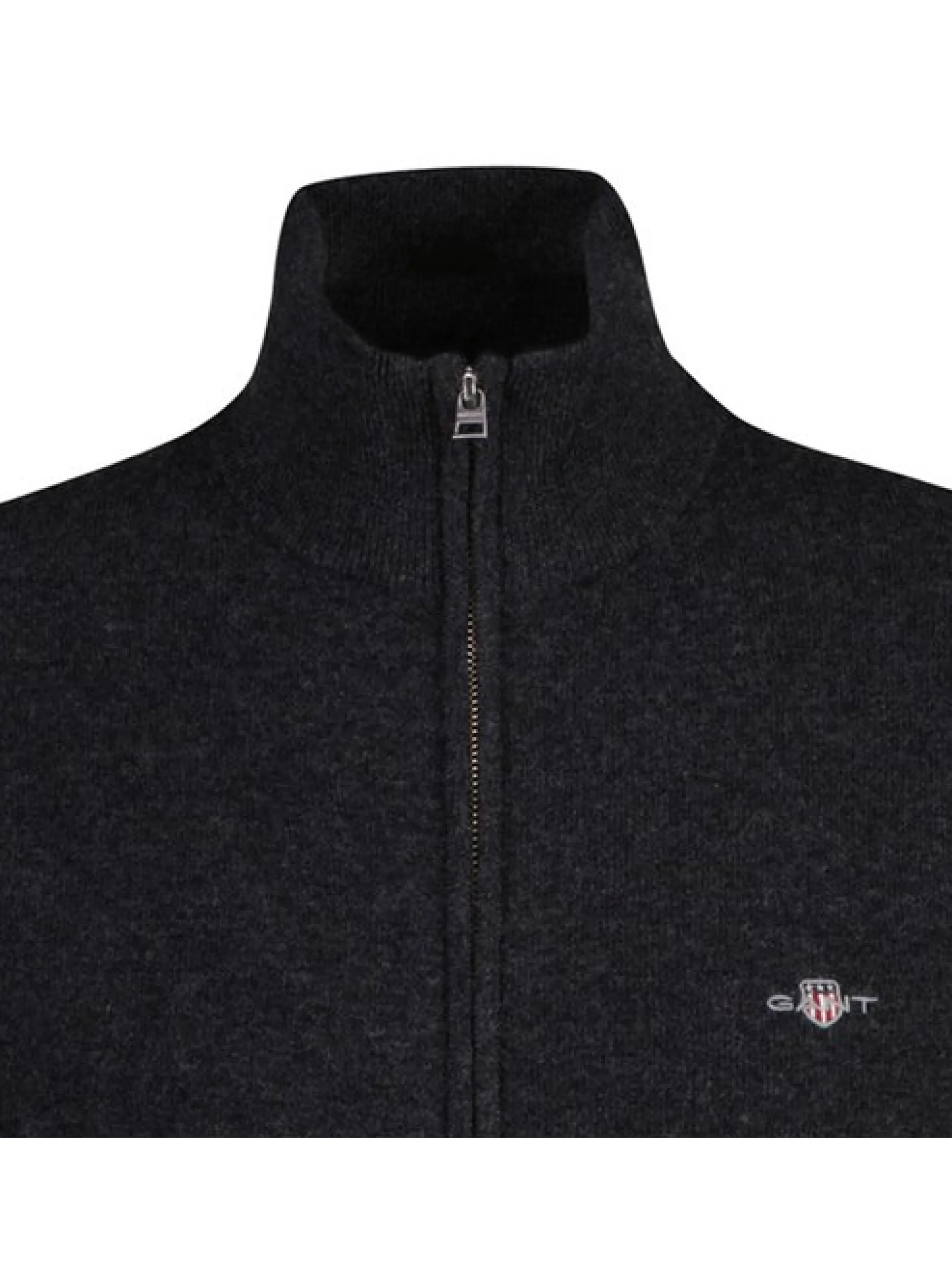 Gant Herren Strickjacke in anthrazit - Ärmel: langarm