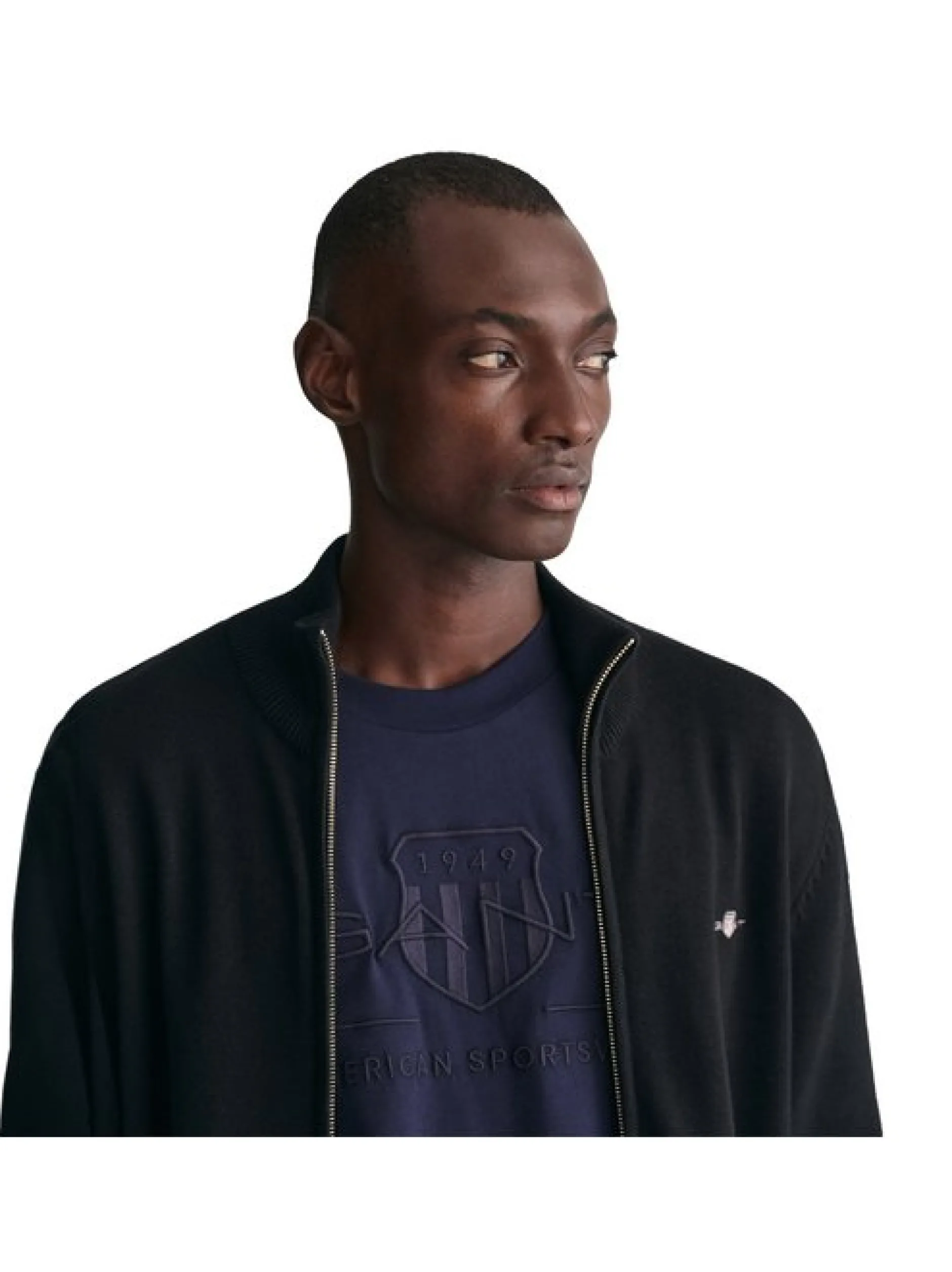 Gant Herren Strickjacke in schwarz - Ärmel: langarm