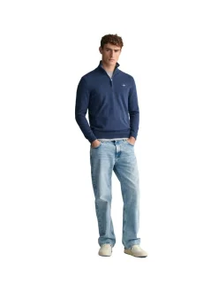 Gant Herren Strickpullover in blau - Ärmel: langarm