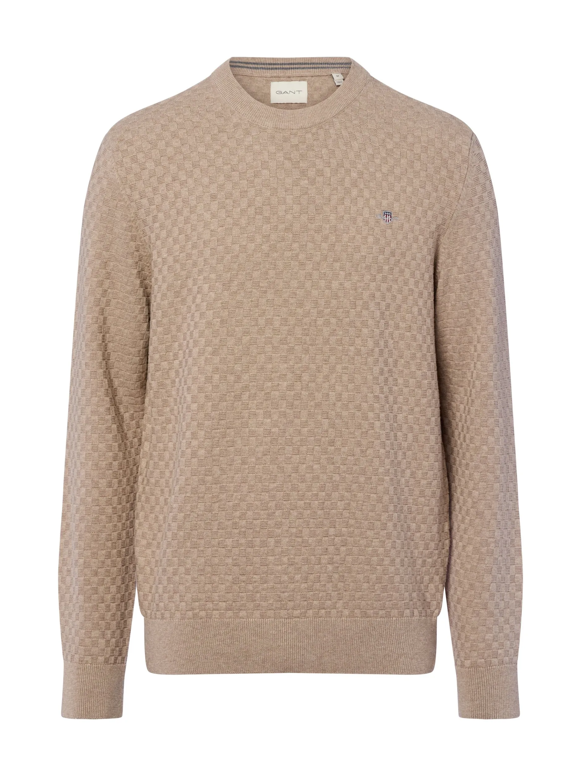 Gant Herren Strickpullover in melange - Ärmel: langarm