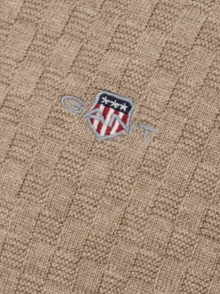 Gant Herren Strickpullover in melange - Ärmel: langarm