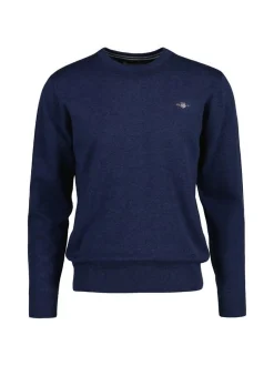 Gant Herren Strickpullover in blau - Ärmel: langarm