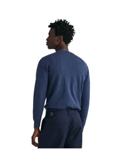 Gant Herren Strickpullover in blau - Ärmel: langarm