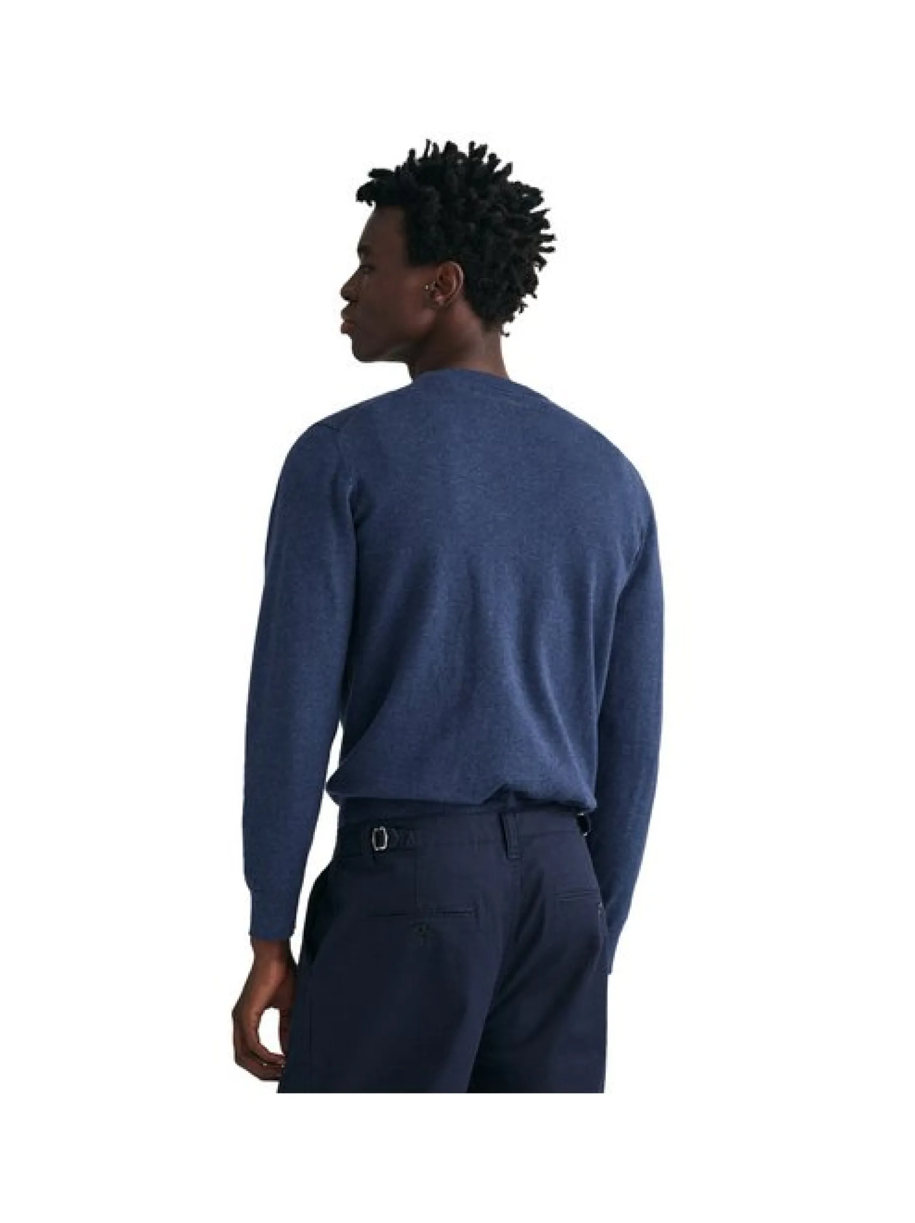 Gant Herren Strickpullover in blau - Ärmel: langarm