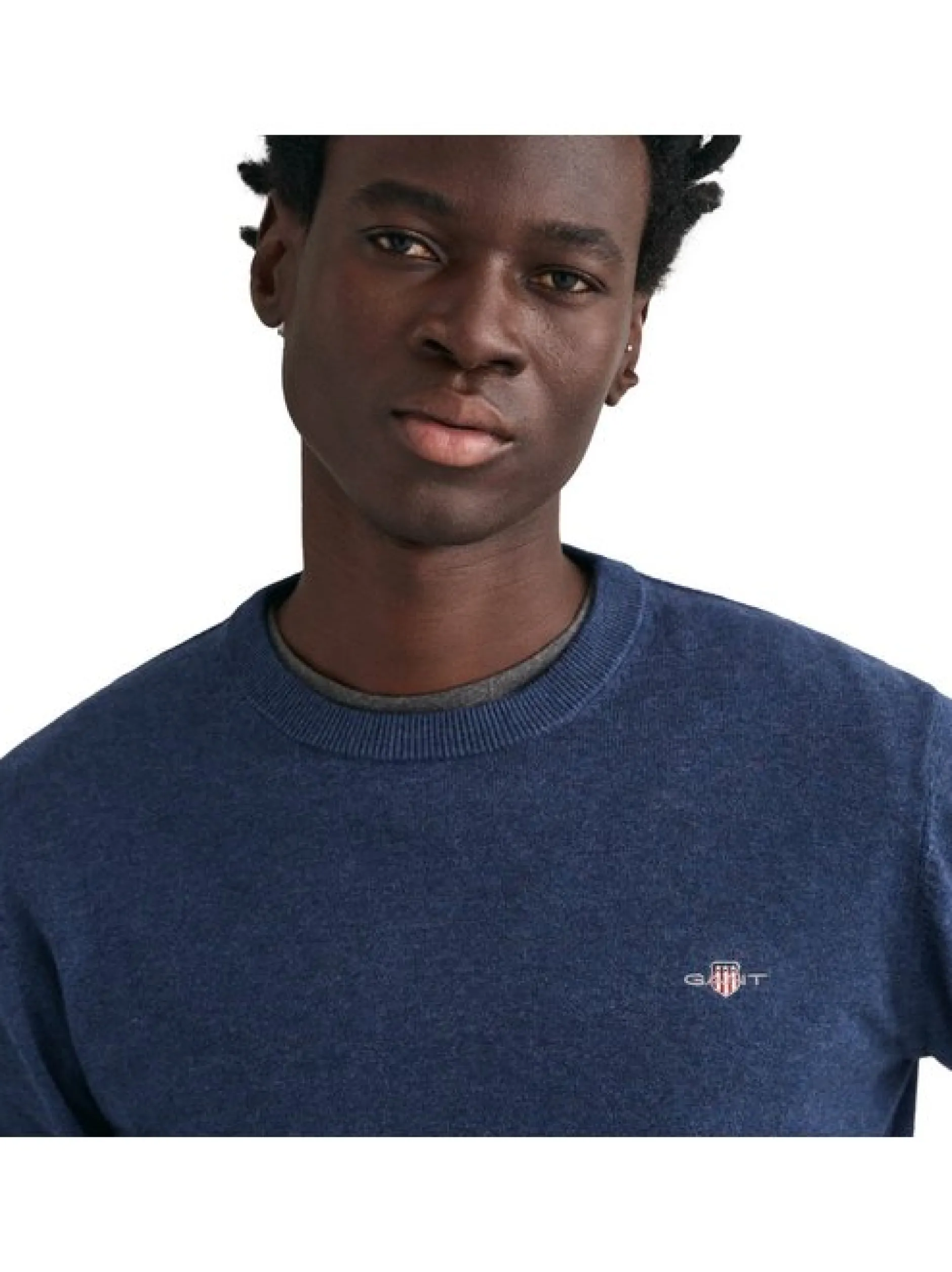 Gant Herren Strickpullover in blau - Ärmel: langarm