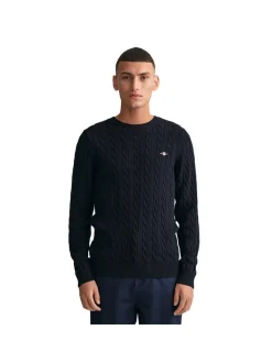 Gant Herren Strickpullover in blau - Ärmel: langarm
