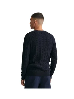 Gant Herren Strickpullover in blau - Ärmel: langarm