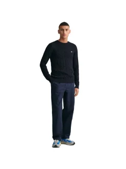Gant Herren Strickpullover in blau - Ärmel: langarm