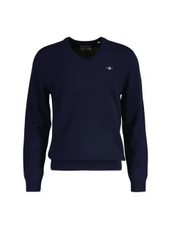 Gant Herren Strickpullover in blau - Ärmel: langarm