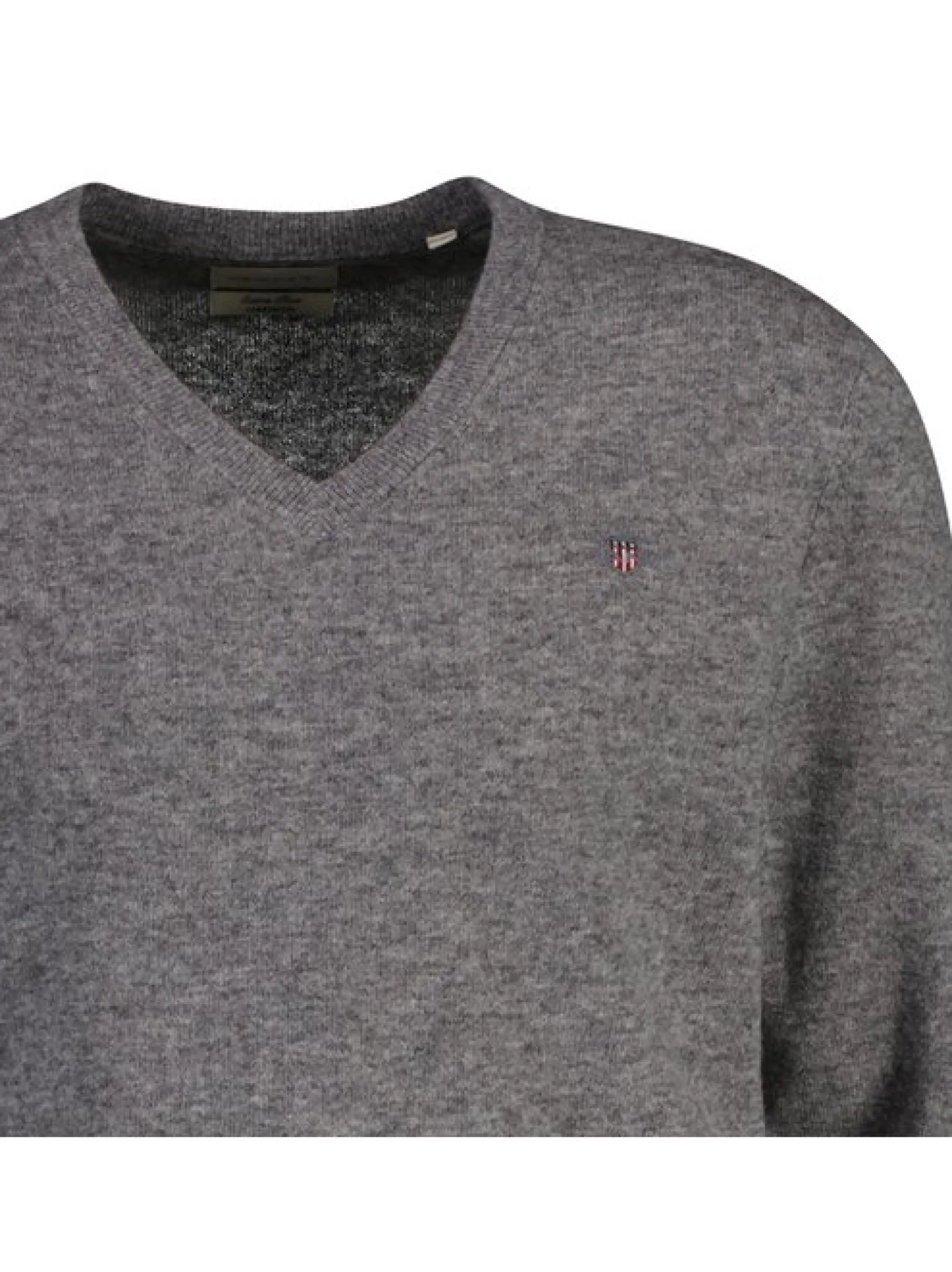 Gant Herren Strickpullover in grau - Ärmel: langarm