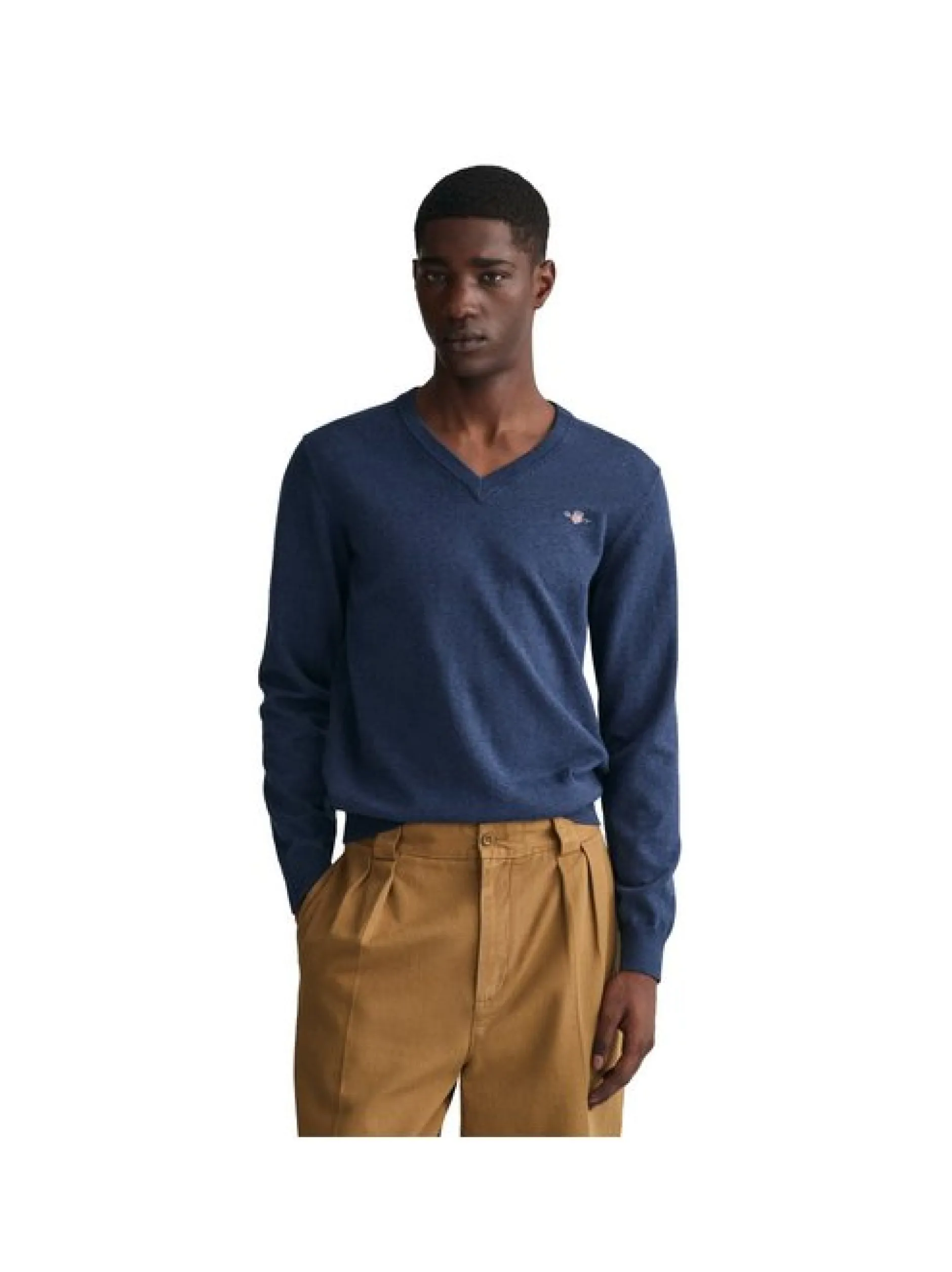 Gant Herren Strickpullover in blau - Ärmel: langarm