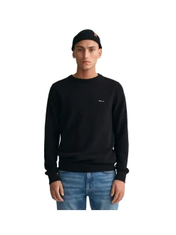Gant Herren Strickpullover in schwarz - Ärmel: langarm
