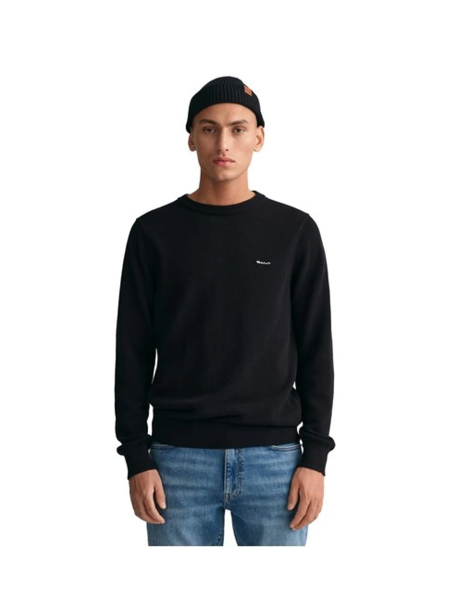 Gant Herren Strickpullover in schwarz - Ärmel: langarm