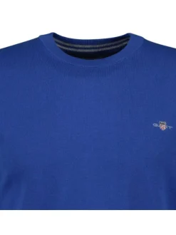 Gant Herren Strickpullover in blau - Ärmel: langarm