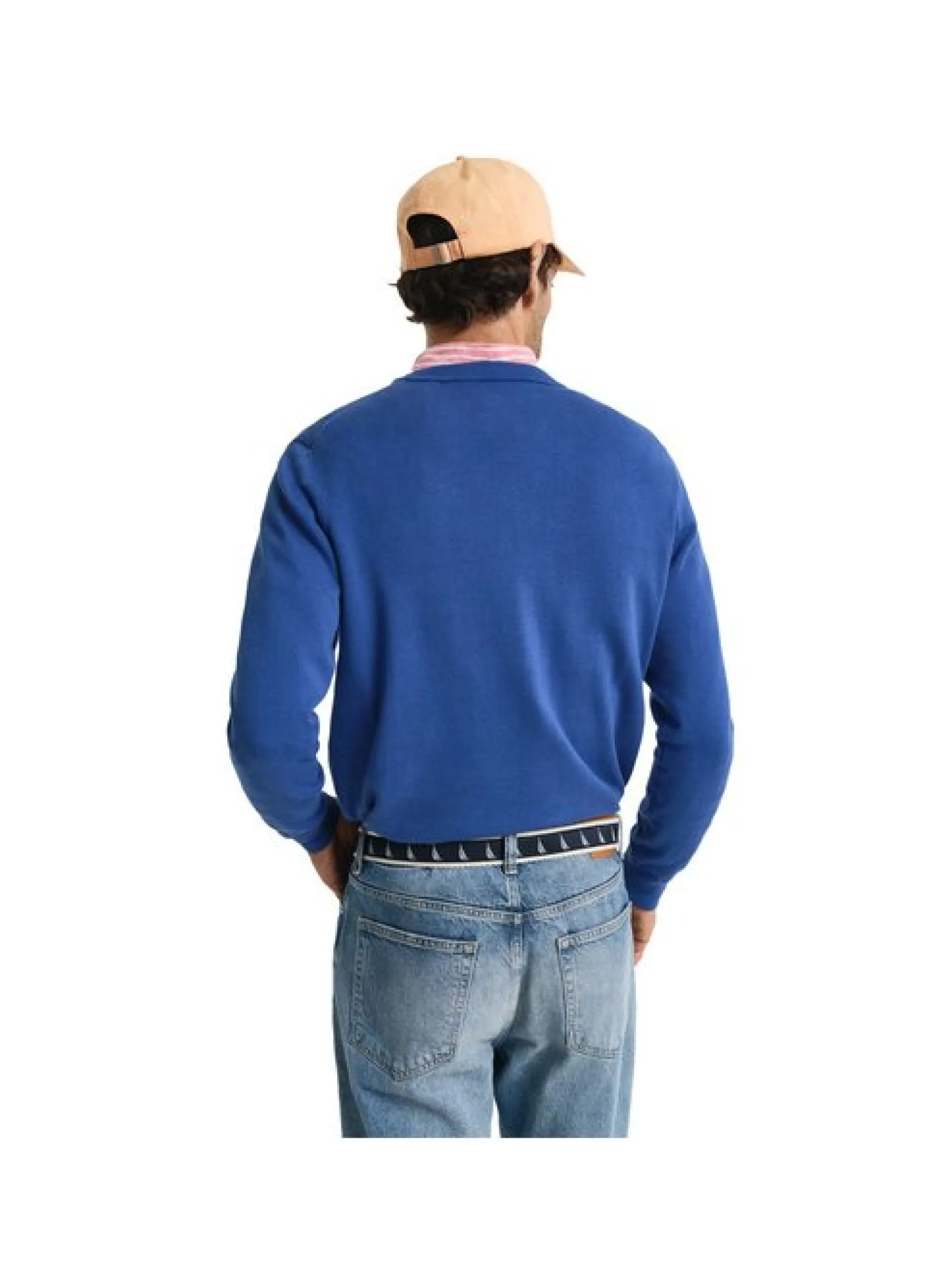 Gant Herren Strickpullover in blau - Ärmel: langarm