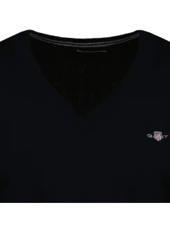 Gant Herren Strickpullunder in blau - Ärmel: ohne Arm