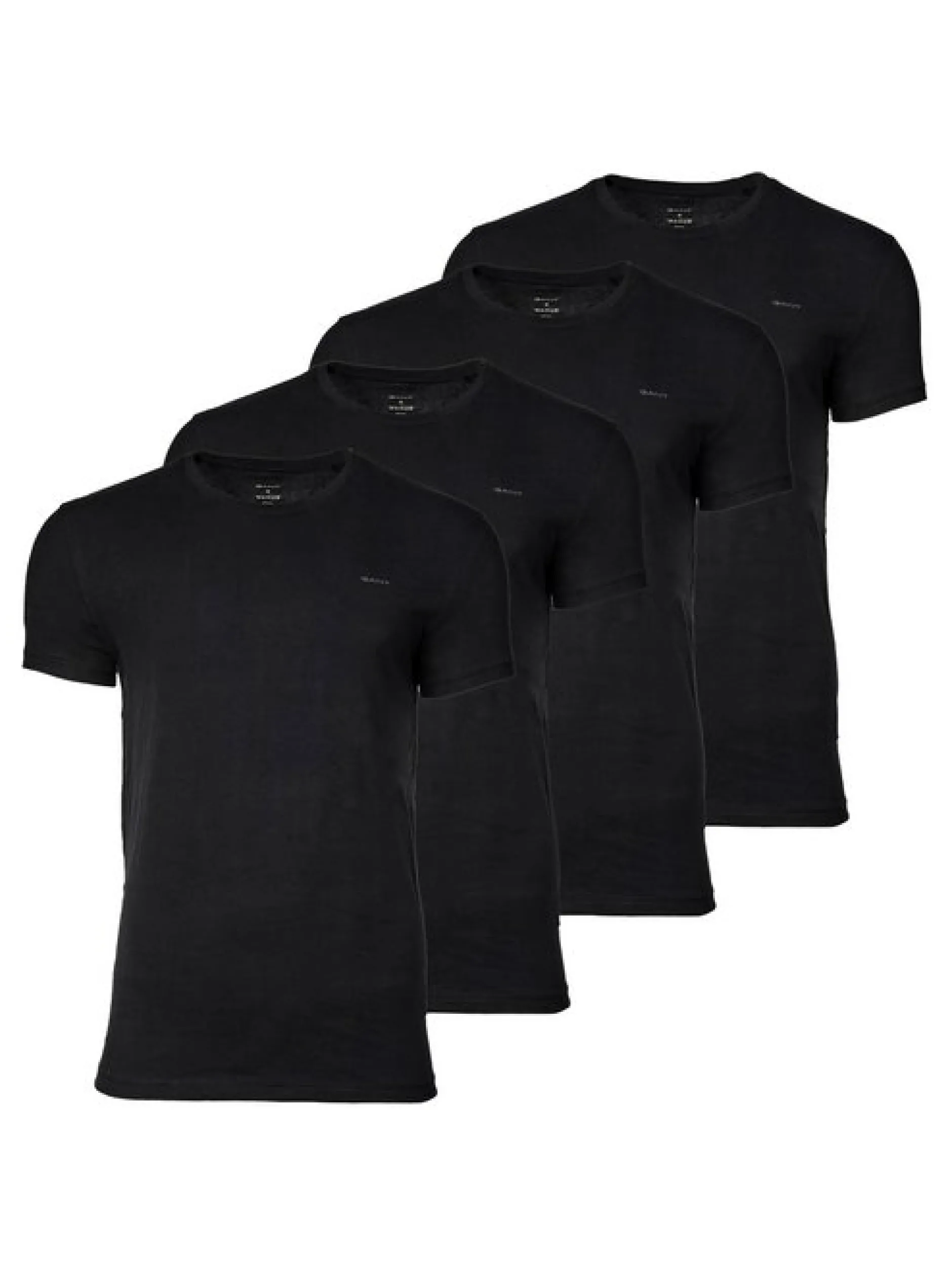 Gant Herren T-Shirt 4er Pack in schwarz - Ärmel: kurzarm