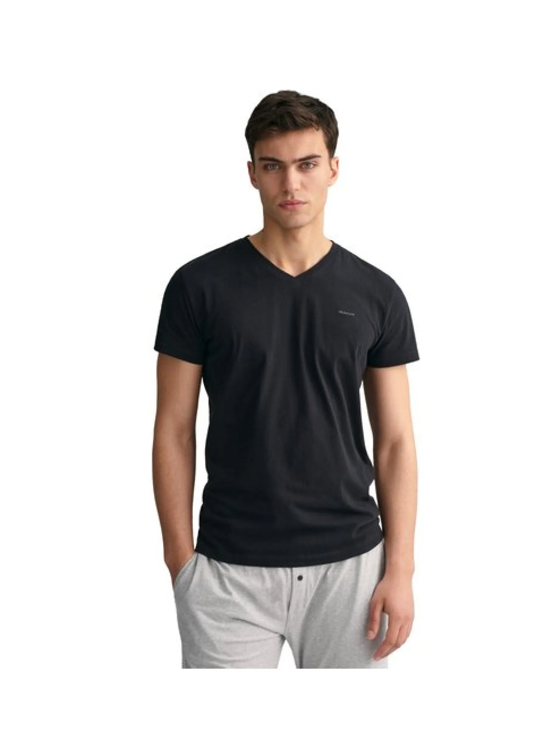 Gant Herren T-Shirt 4er Pack in schwarz - Ärmel: kurzarm