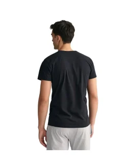Gant Herren T-Shirt 4er Pack in schwarz - Ärmel: kurzarm