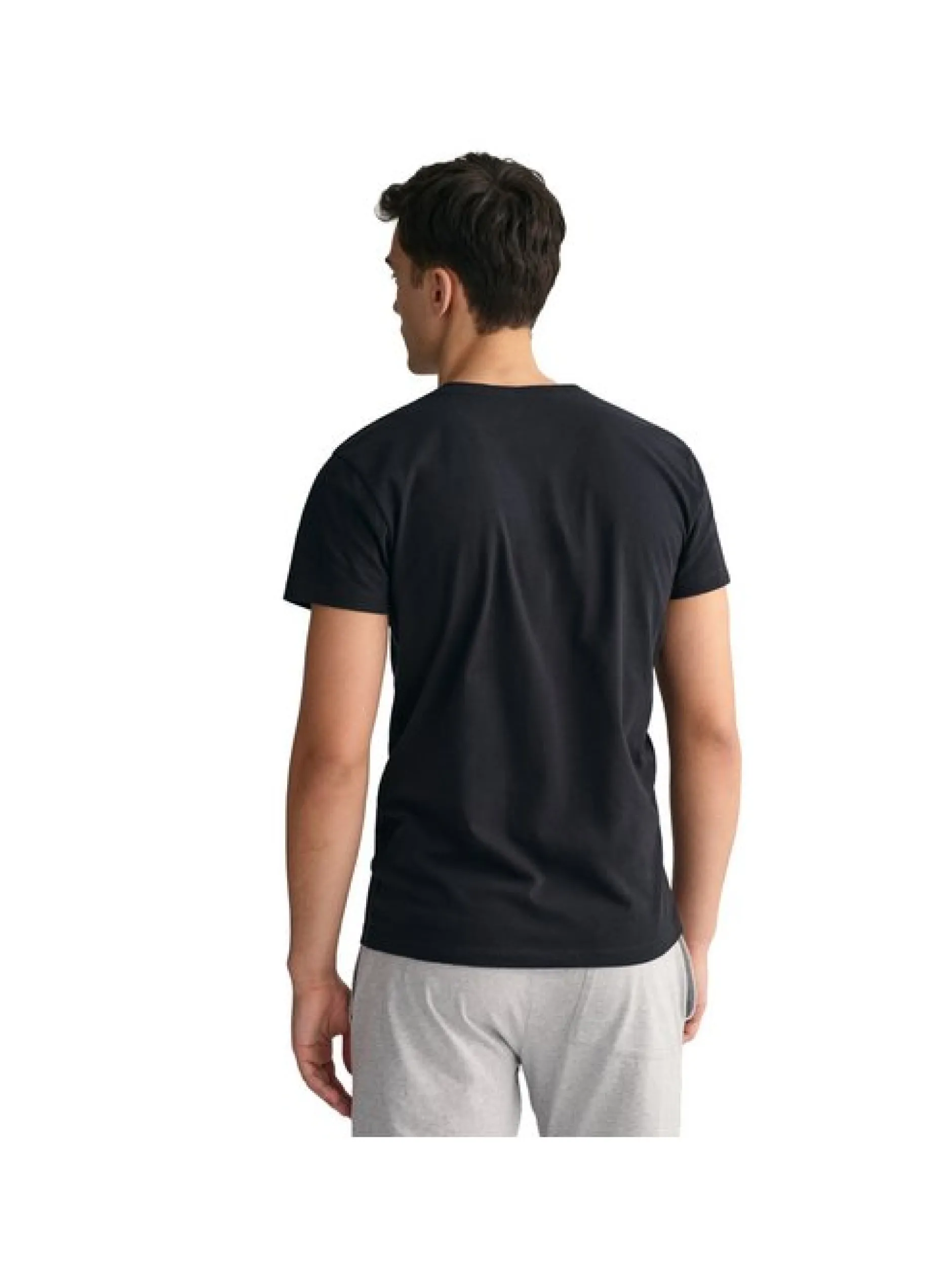 Gant Herren T-Shirt 4er Pack in schwarz - Ärmel: kurzarm