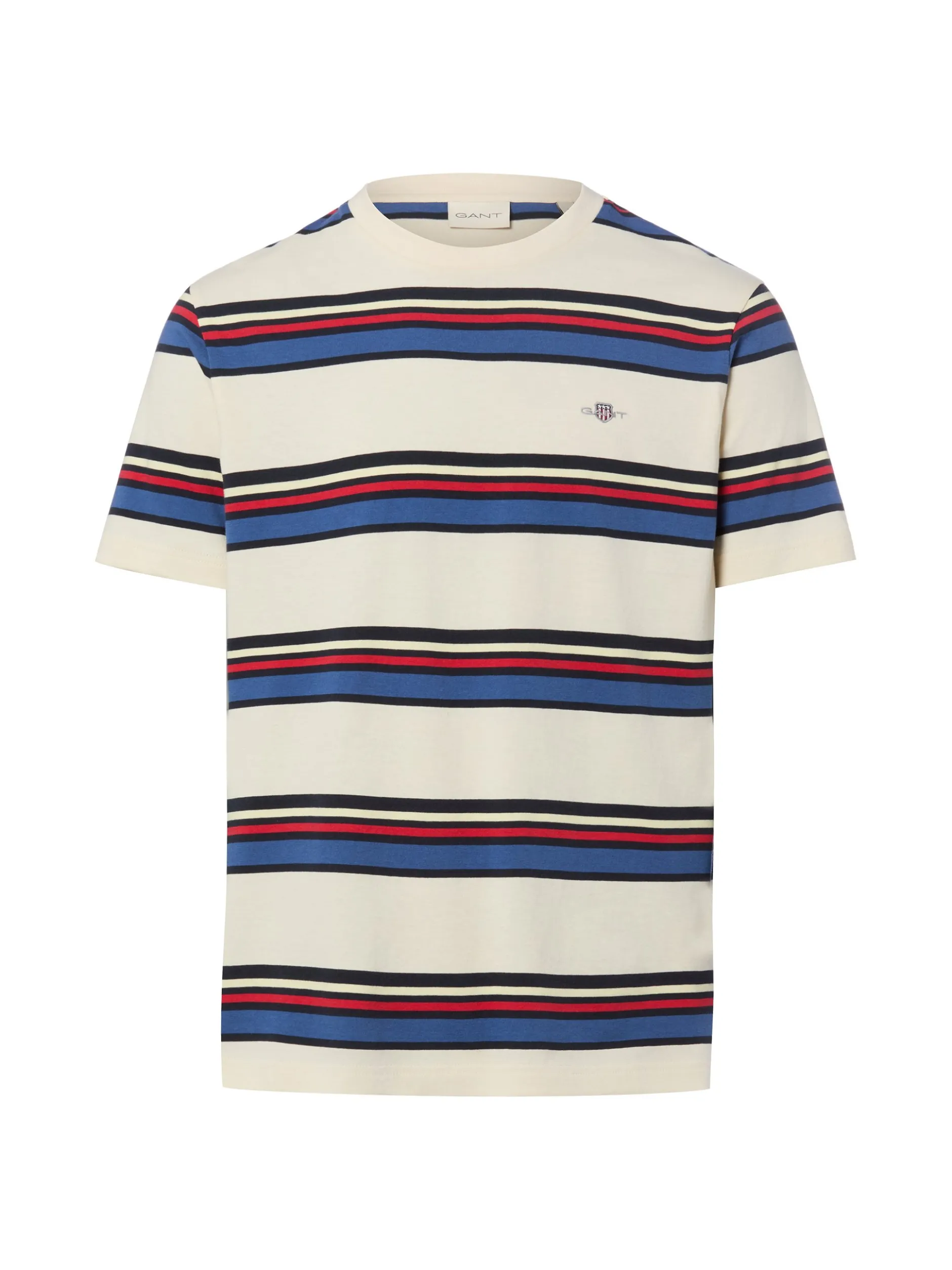 Gant Herren T-Shirt in beige mehrfarbig - Ärmel: kurzarm