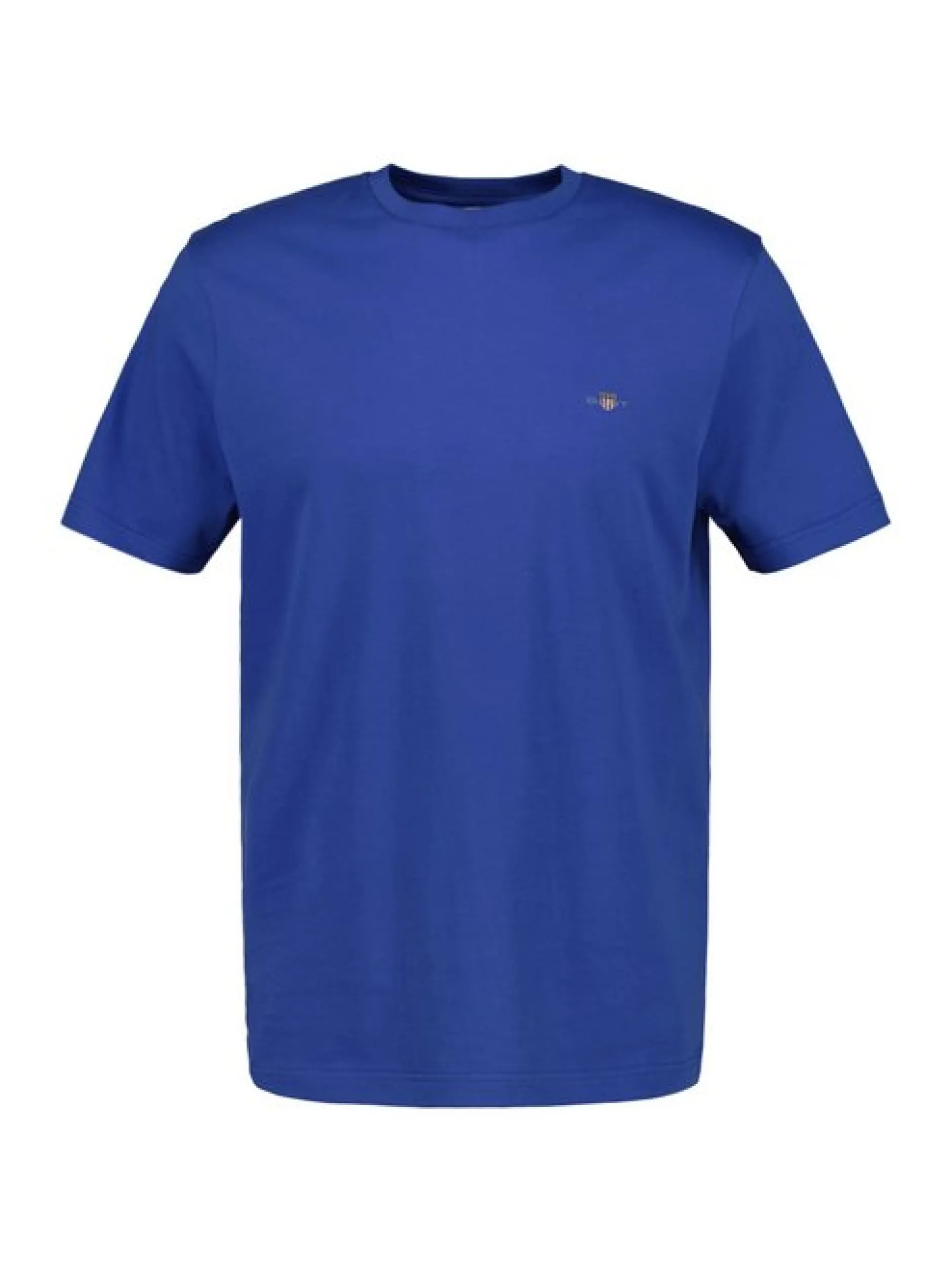 Gant Herren T-Shirt in blau - Ausschnitt: Rundhals