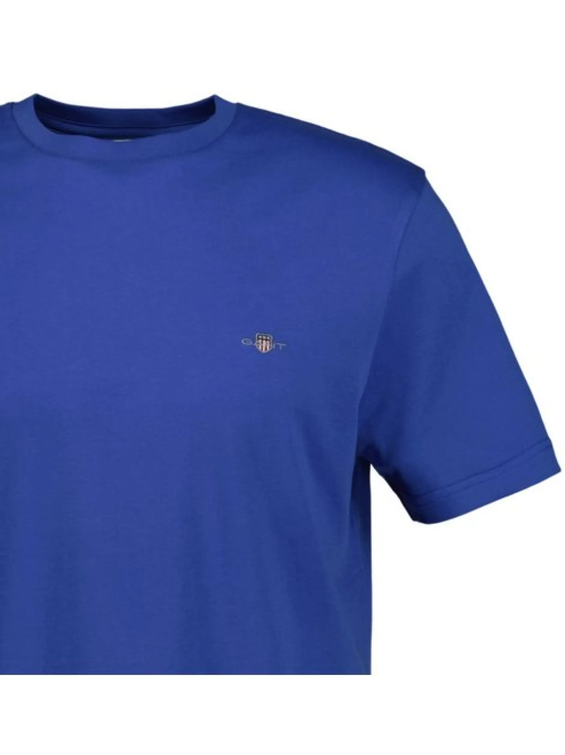 Gant Herren T-Shirt in blau - Ausschnitt: Rundhals