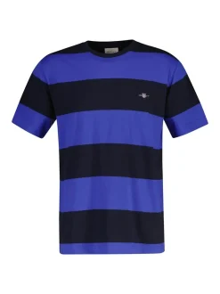 Gant Herren T-Shirt in blau - Ausschnitt: Rundhals