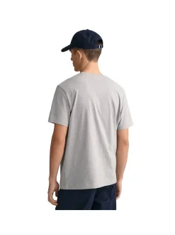 Gant Herren T-Shirt in grau - Ausschnitt: Rundhals