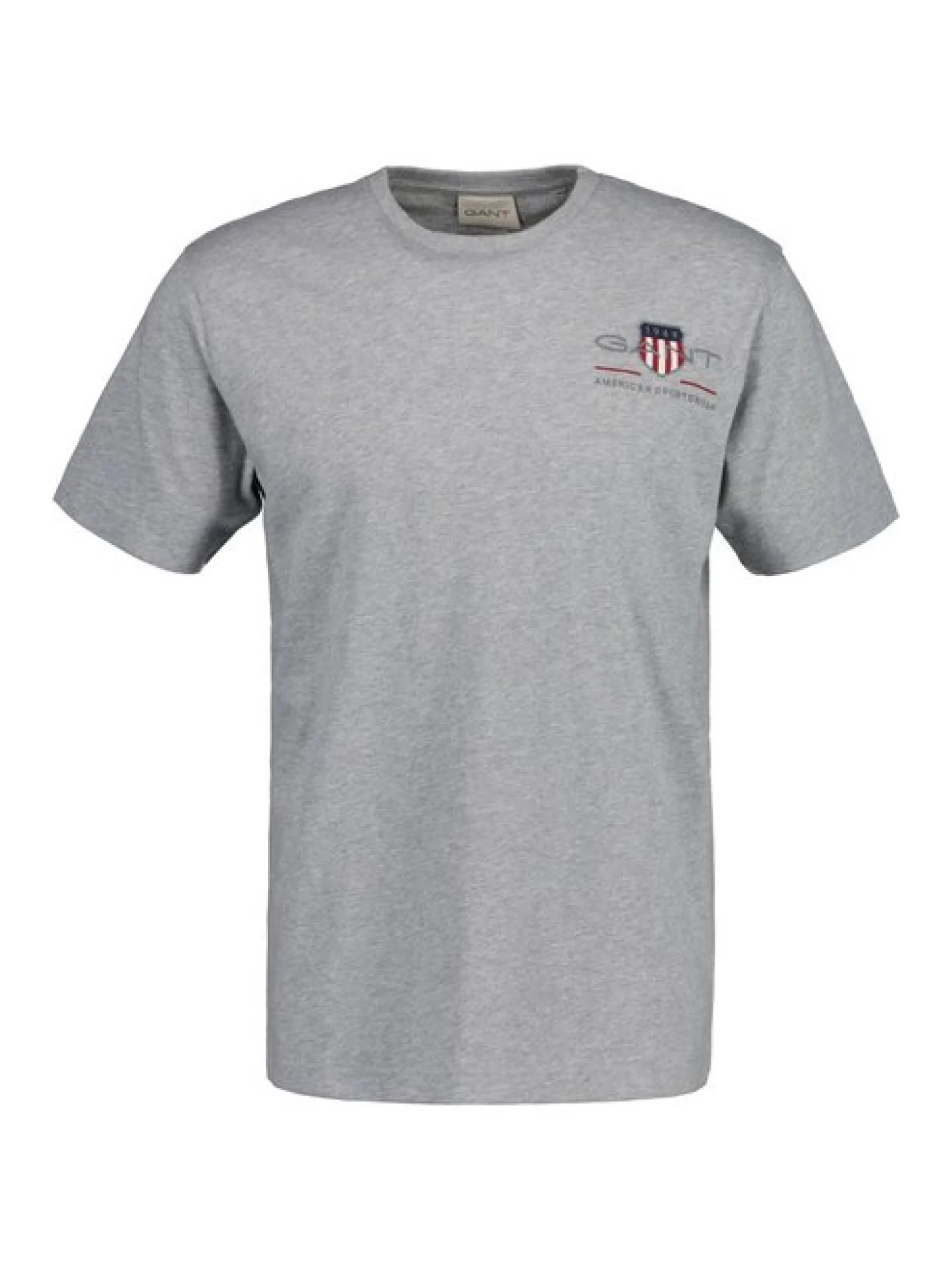 Gant Herren T-Shirt in grau - Ausschnitt: Rundhals