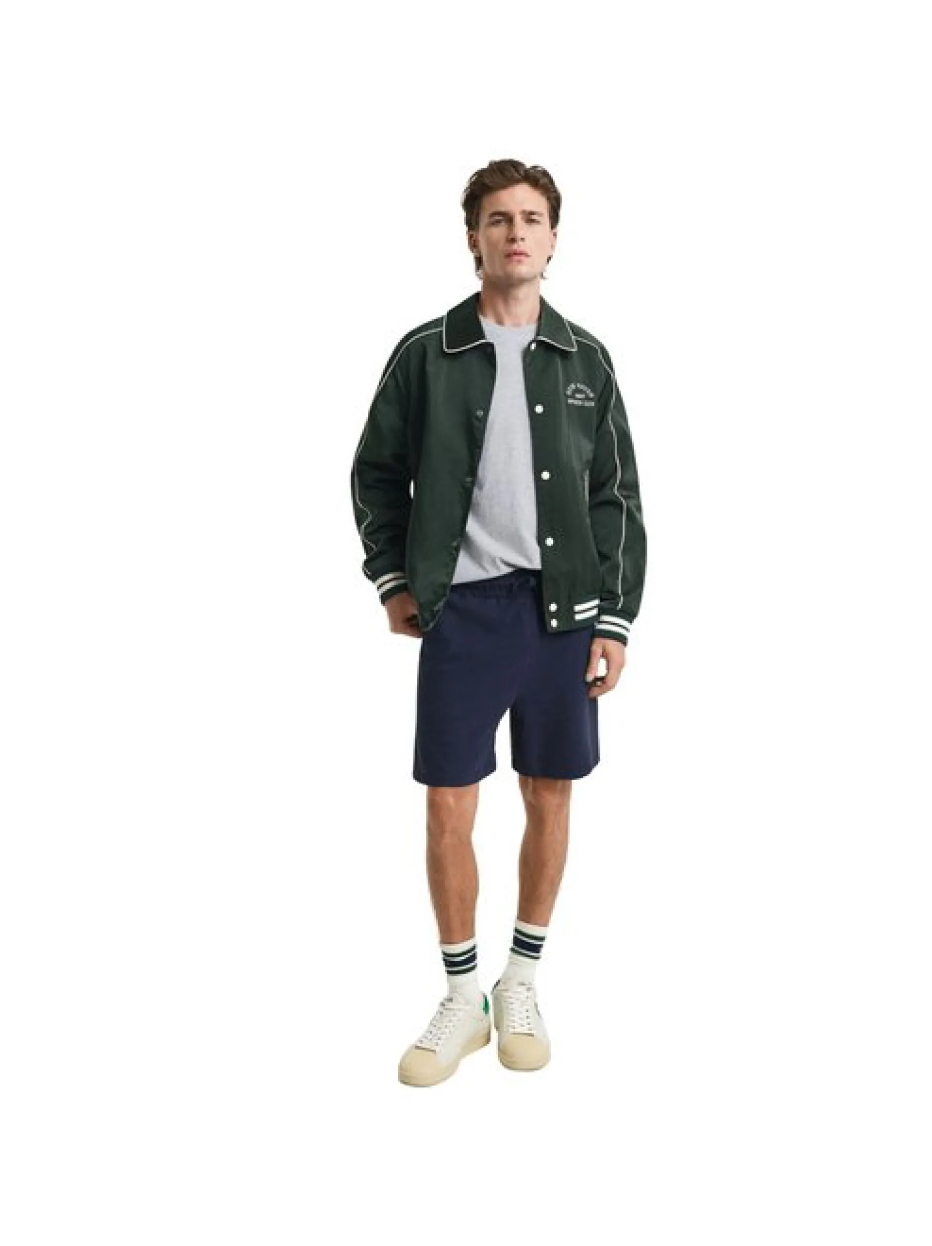 Gant Herren T-Shirt in grau - Ausschnitt: Rundhals
