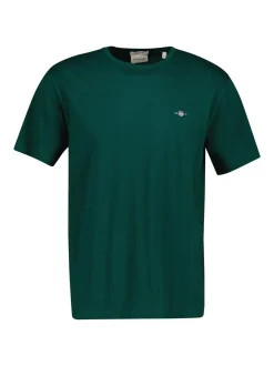 Gant Herren T-Shirt in grün - Ausschnitt: Rundhals