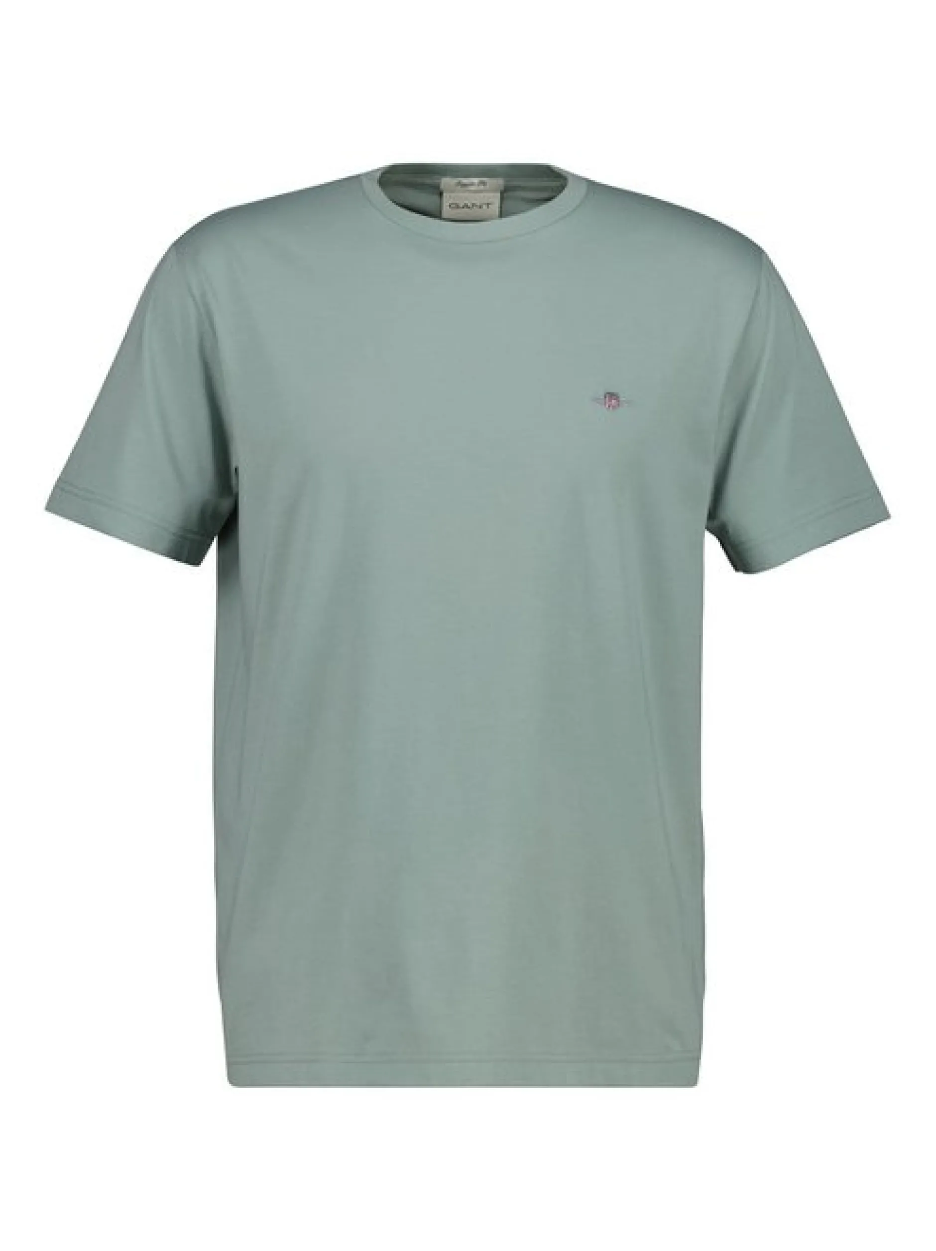 Gant Herren T-Shirt in grün - Ausschnitt: Rundhals