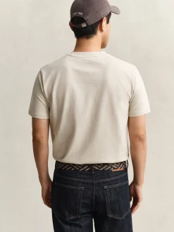 Gant Herren T-Shirt in melange - Ausschnitt: Rundhals