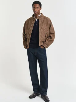 Gant Herren Wollpullover in marine - Ärmel: langarm
