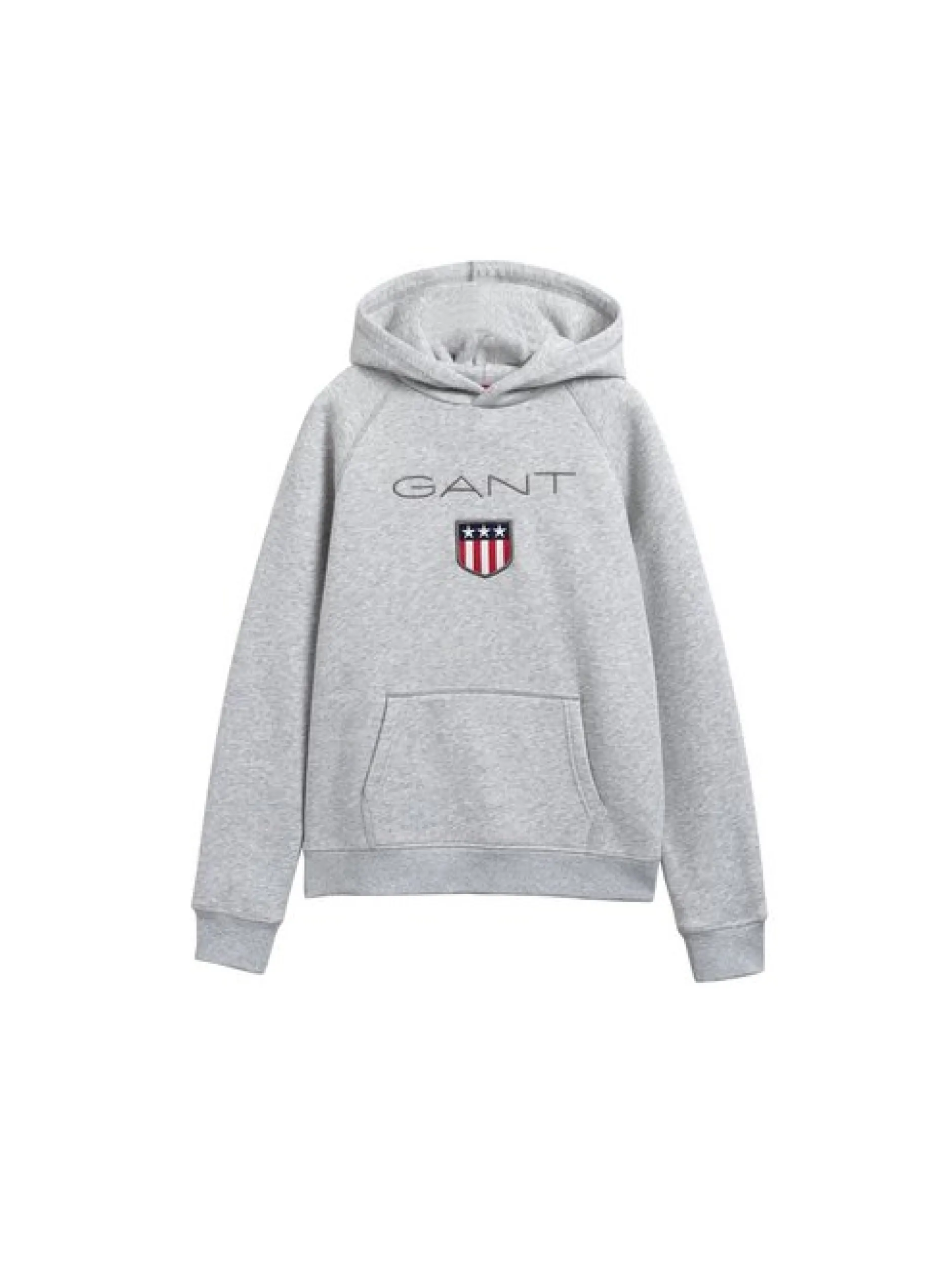 Gant Jungen Sweatshirt in grau - Ausschnitt: Kapuze