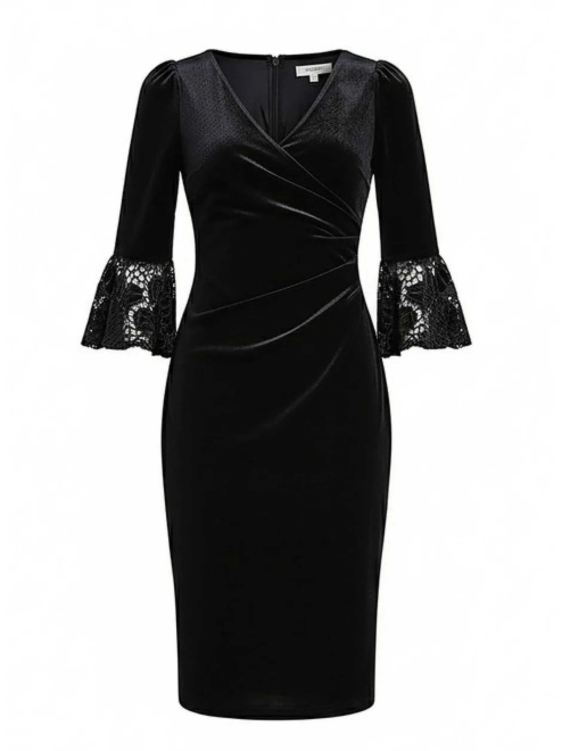Goddiva Damen Midikleid in schwarz - Länge: midi