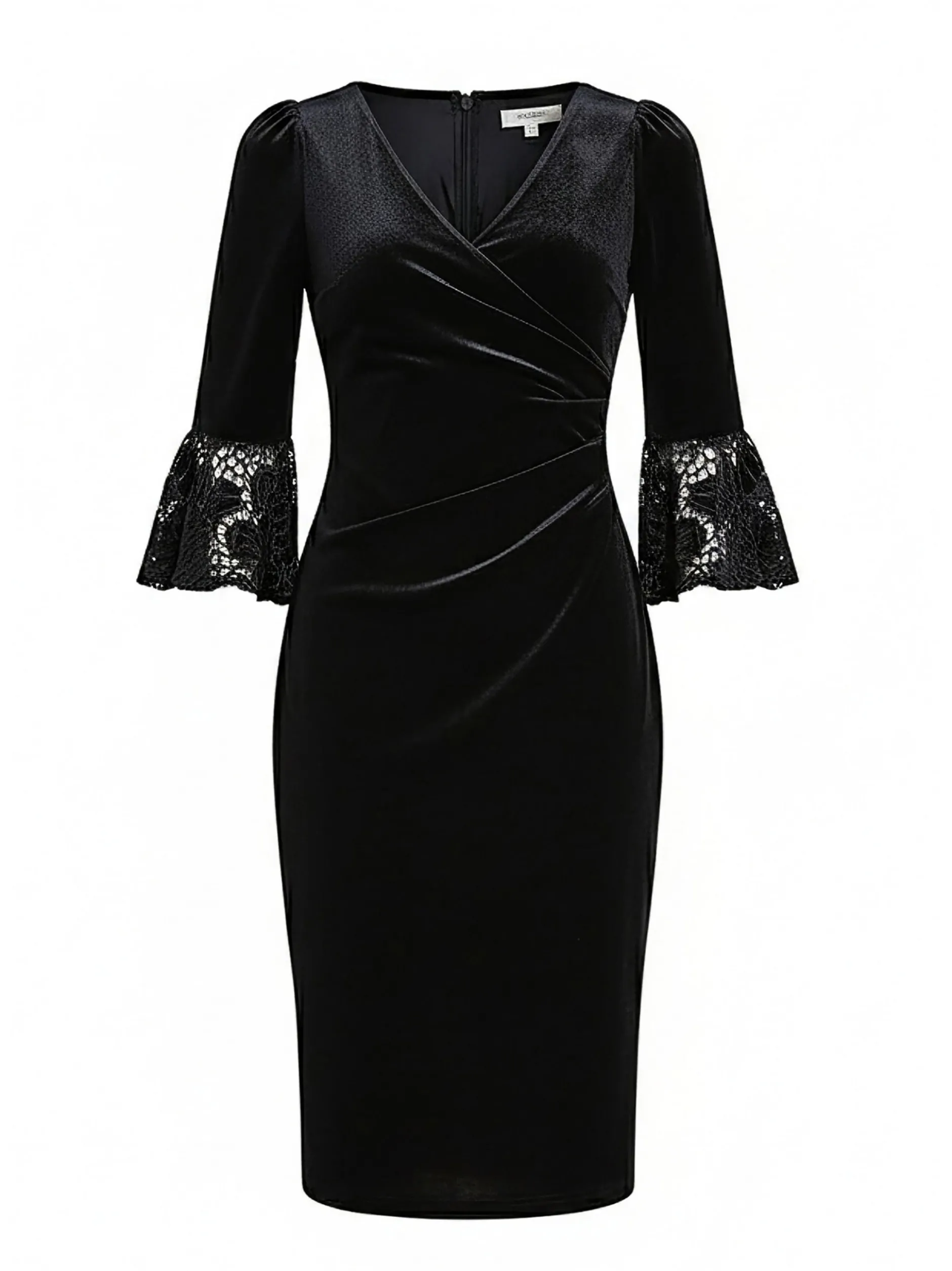 Goddiva Damen Midikleid in schwarz - Länge: midi
