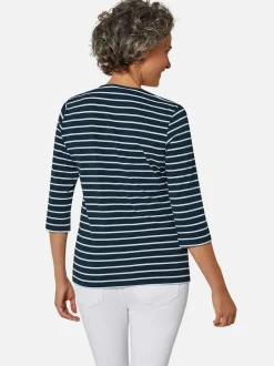Goldner Damen 3/4-Arm-Shirts in marine - Ärmel: 3/4 Arm