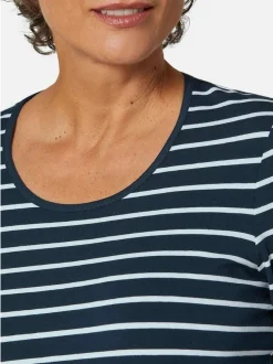 Goldner Damen 3/4-Arm-Shirts in marine - Ärmel: 3/4 Arm