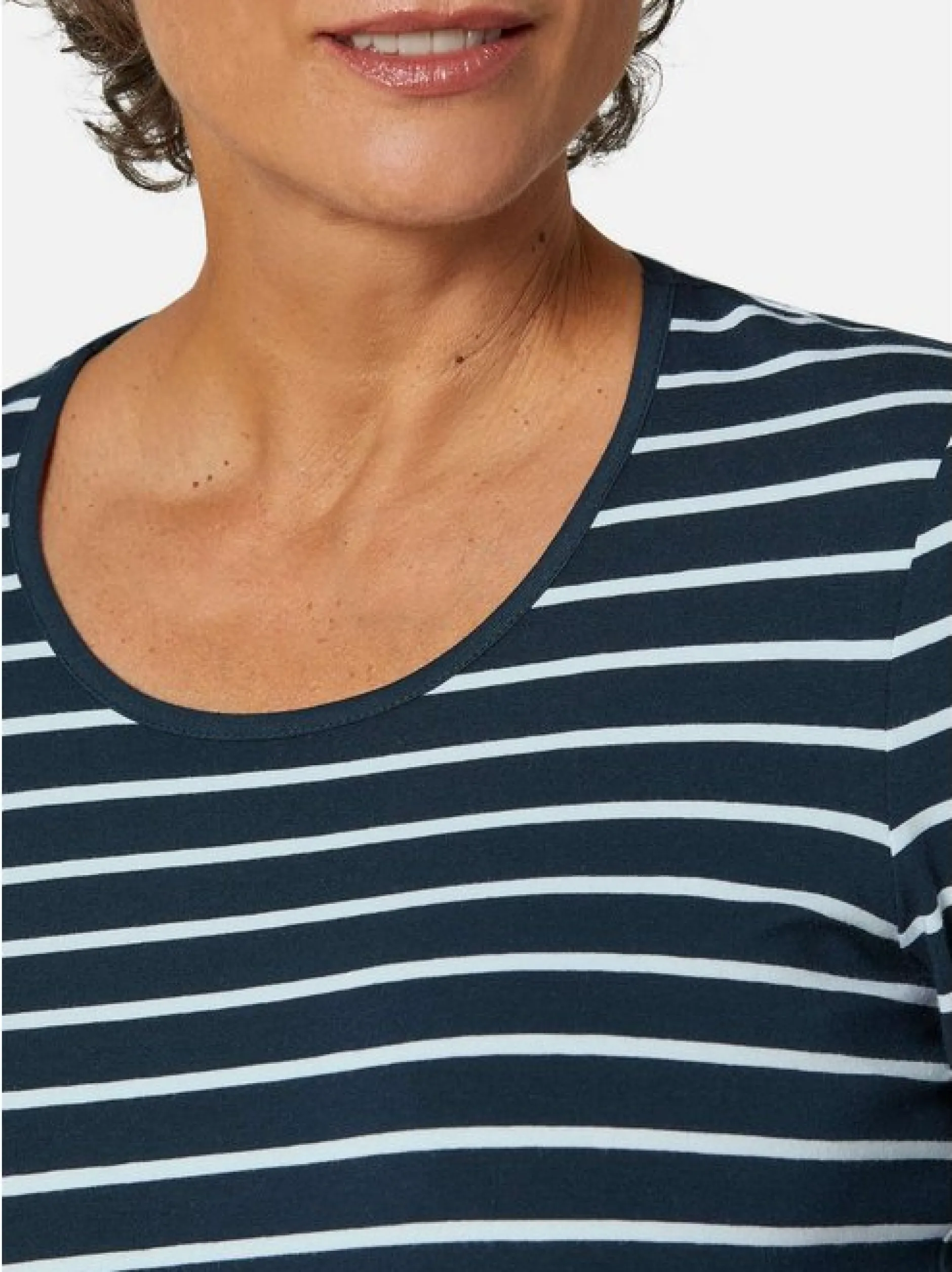 Goldner Damen 3/4-Arm-Shirts in marine - Ärmel: 3/4 Arm