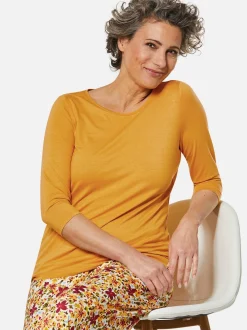Goldner Damen 3/4-Arm-Shirts in mais - Ärmel: 3/4 Arm