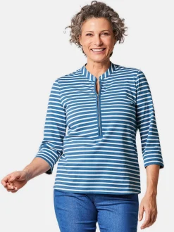 Goldner Damen 3/4-Arm-Shirts in royal - Ärmel: 3/4 Arm